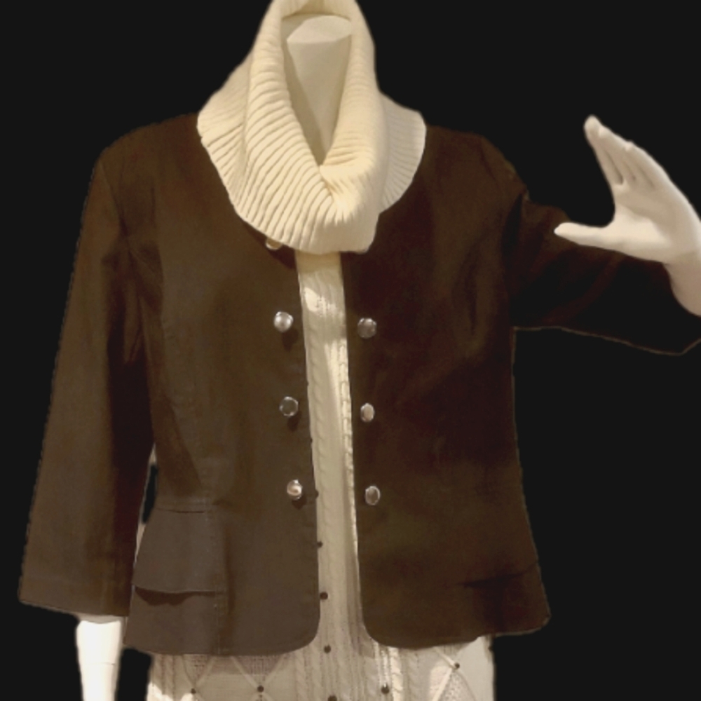 Military-Style Black Blazer